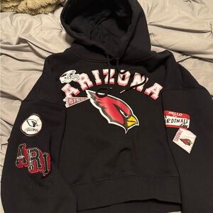 Arizona Cardinals Black Cropped Hoodie